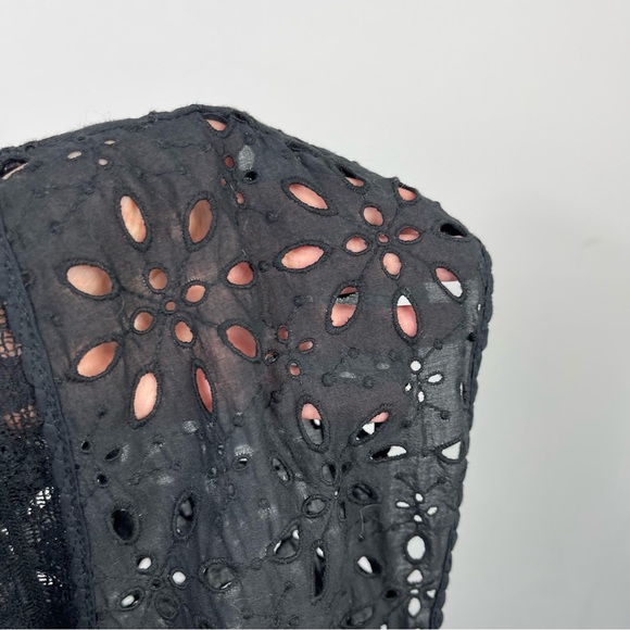 ARITZIA Wilfred La Boheme Misha Dress Babydoll Eyelet Swim Coverup Black XS - Picture 8 of 12